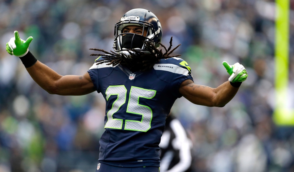 Richard Sherman Celebrates Win