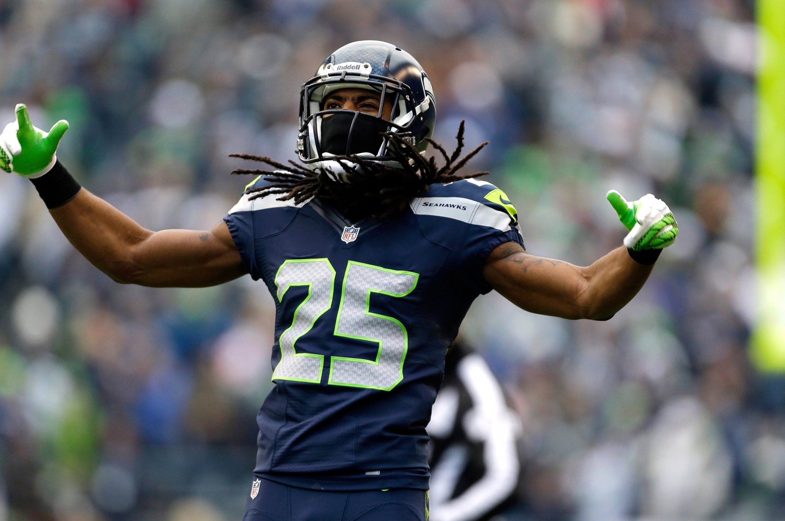 Richard Sherman Celebrates Win