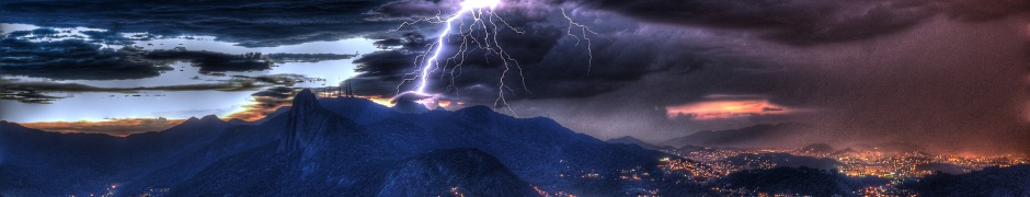 Rio De Janeiro At Night In A Storm