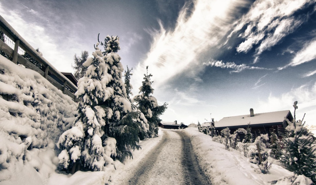 Road Beautiful Cloud Winter Snow Switzerland Nature Landscapes