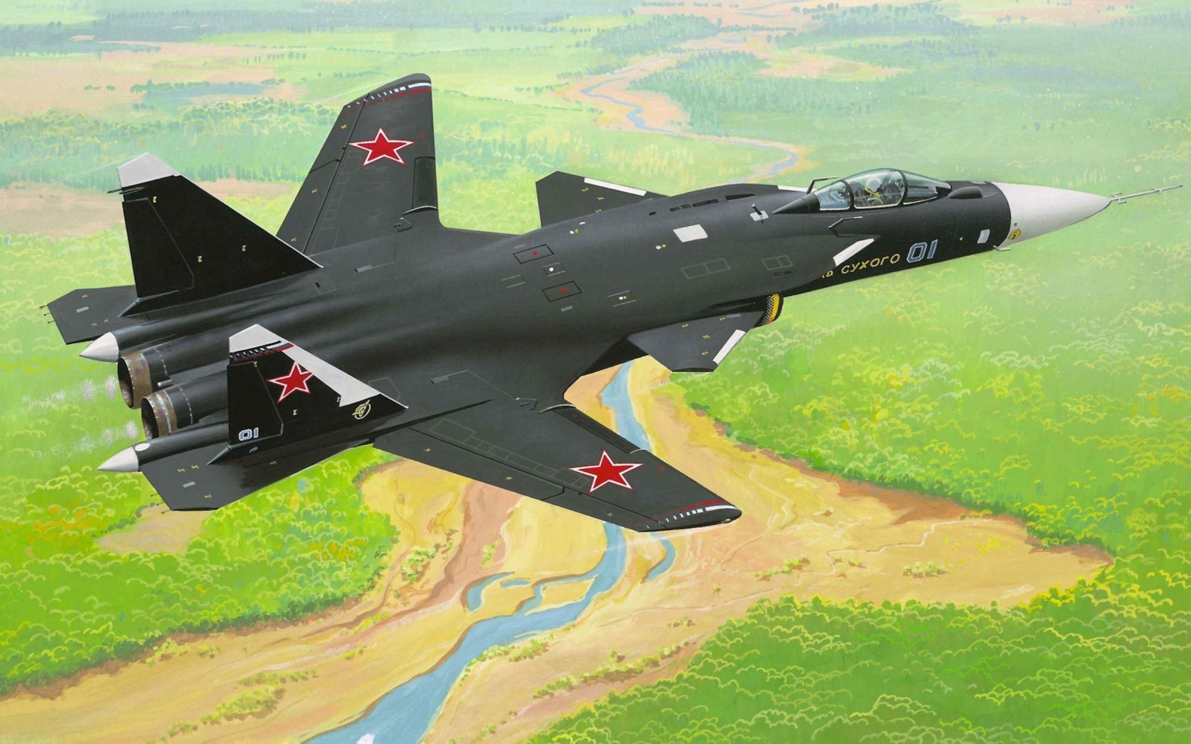 Russian Su-47 Berkut Fighter