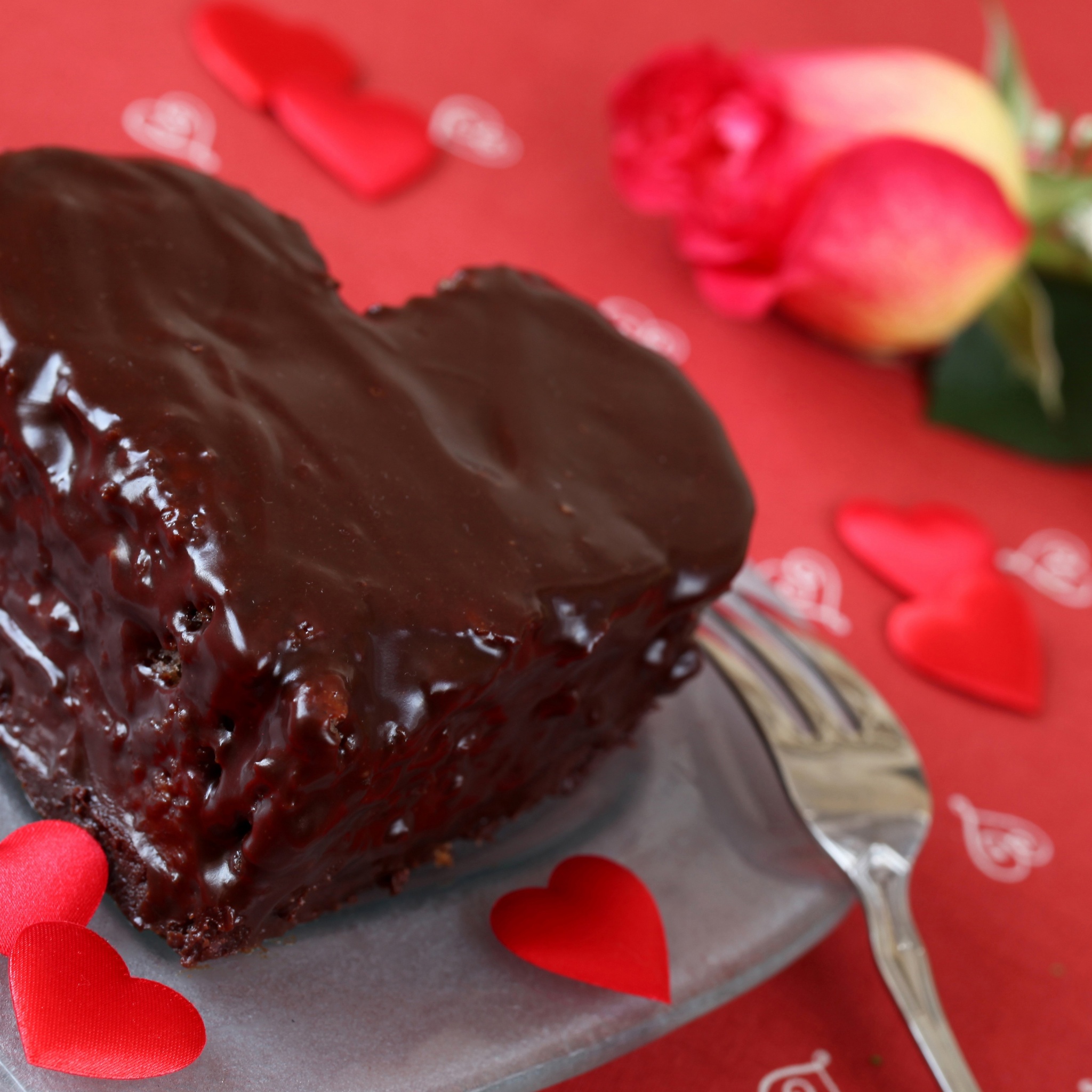 Saint Valentines Day Chocolate Cake