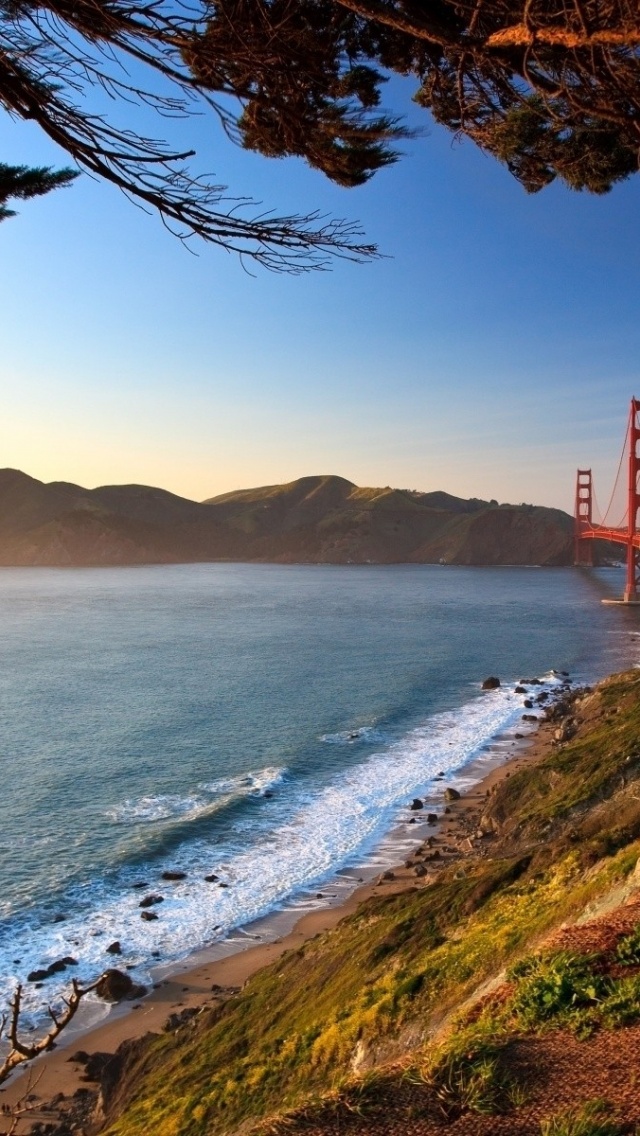 San Francisco Type City Road Golden Gate Bridge Landscape