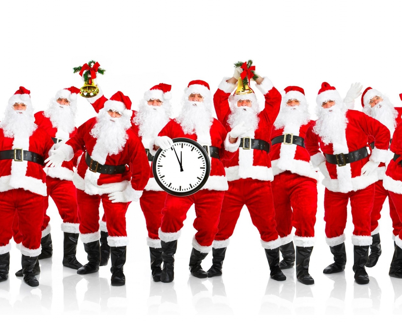 Santa Claus Christmas Clocks Bell