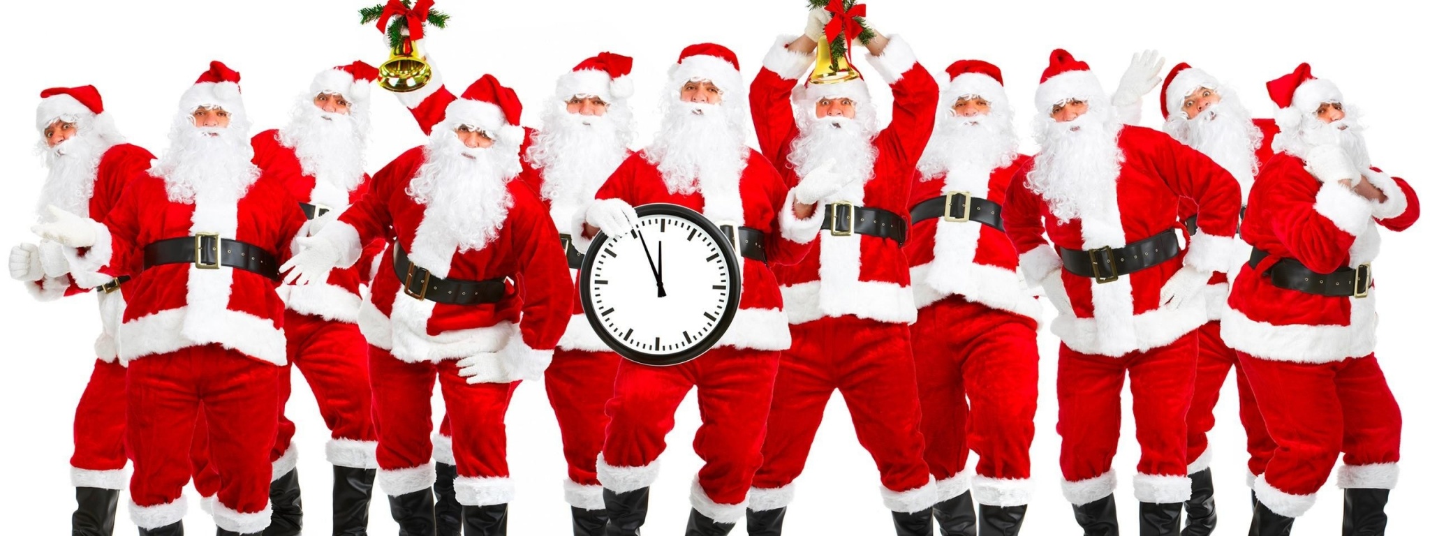 Santa Claus Christmas Clocks Bell