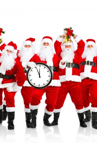 Santa Claus Christmas Clocks Bell