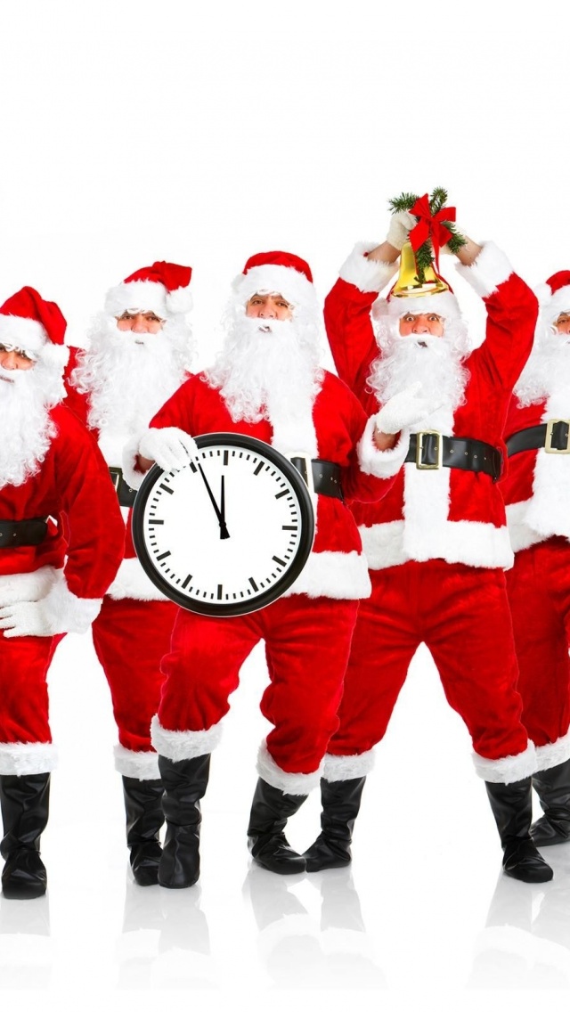 Santa Claus Christmas Clocks Bell