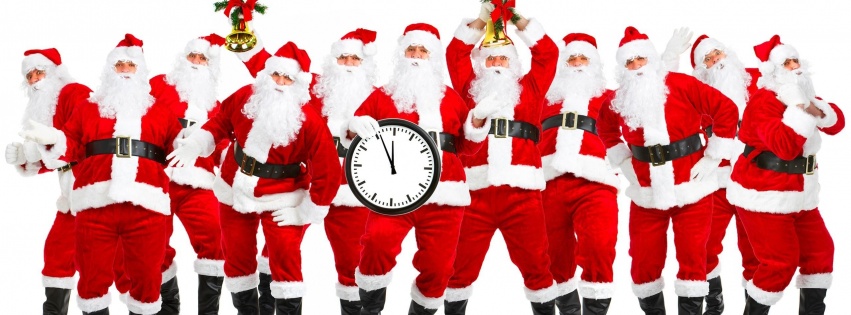 Santa Claus Christmas Clocks Bell