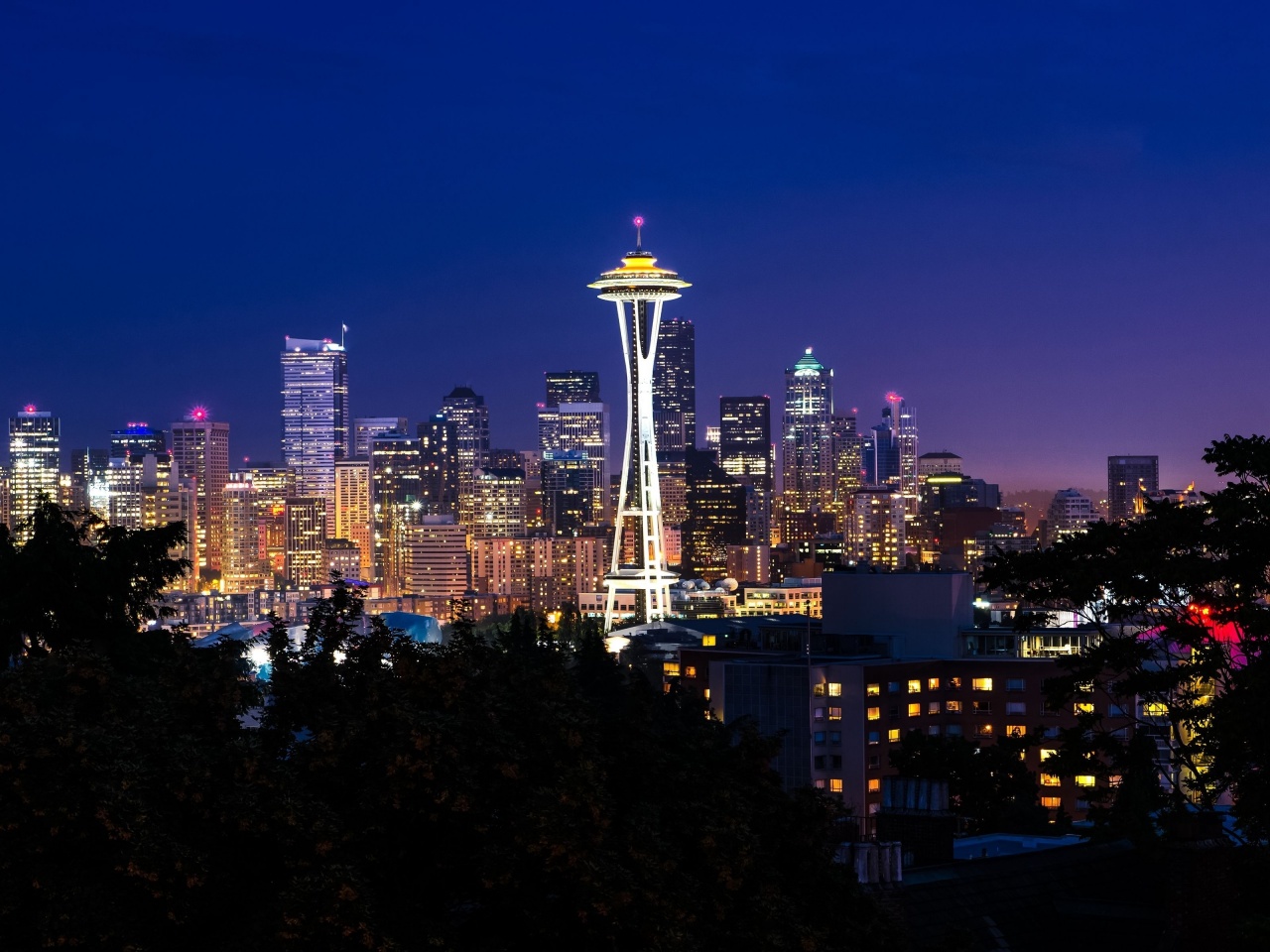 Seattle City In Night