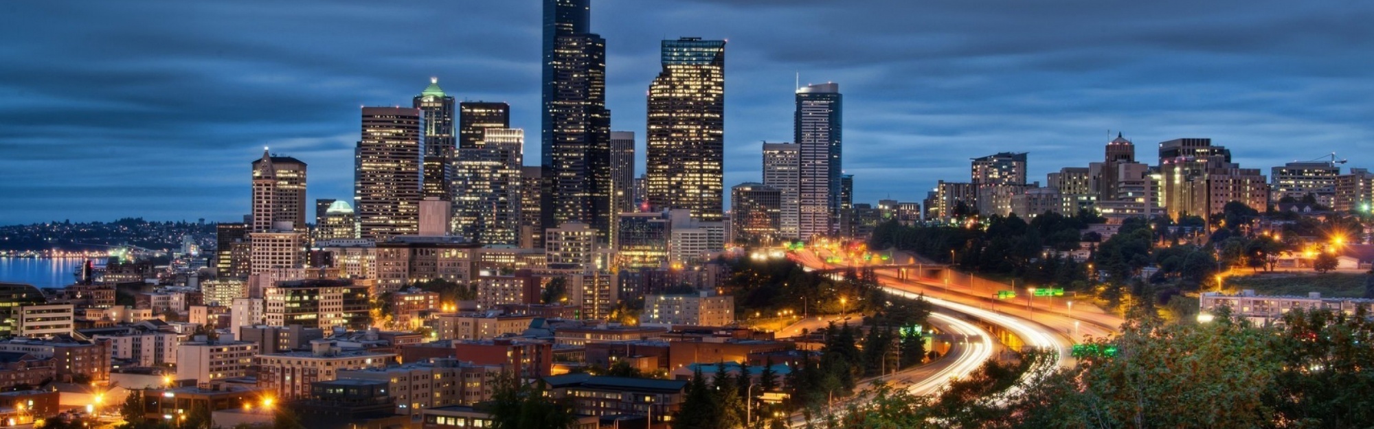 Seattle Skyline At Night