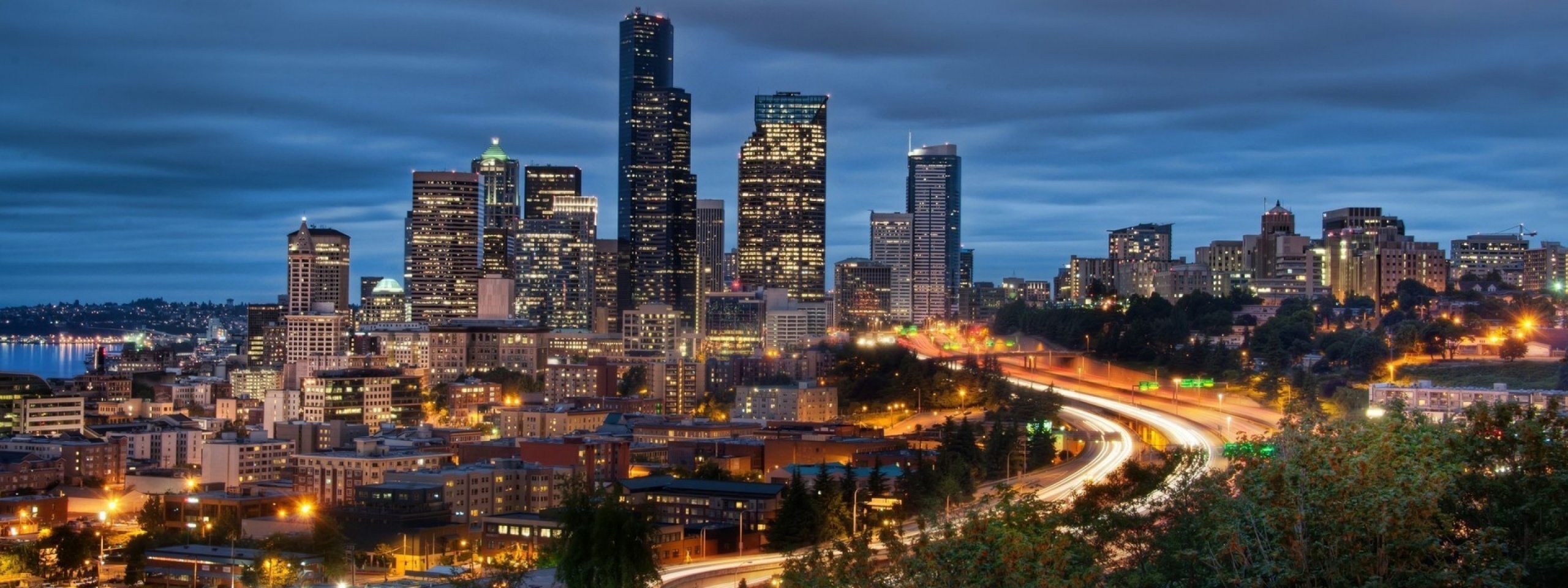 Seattle Skyline At Night