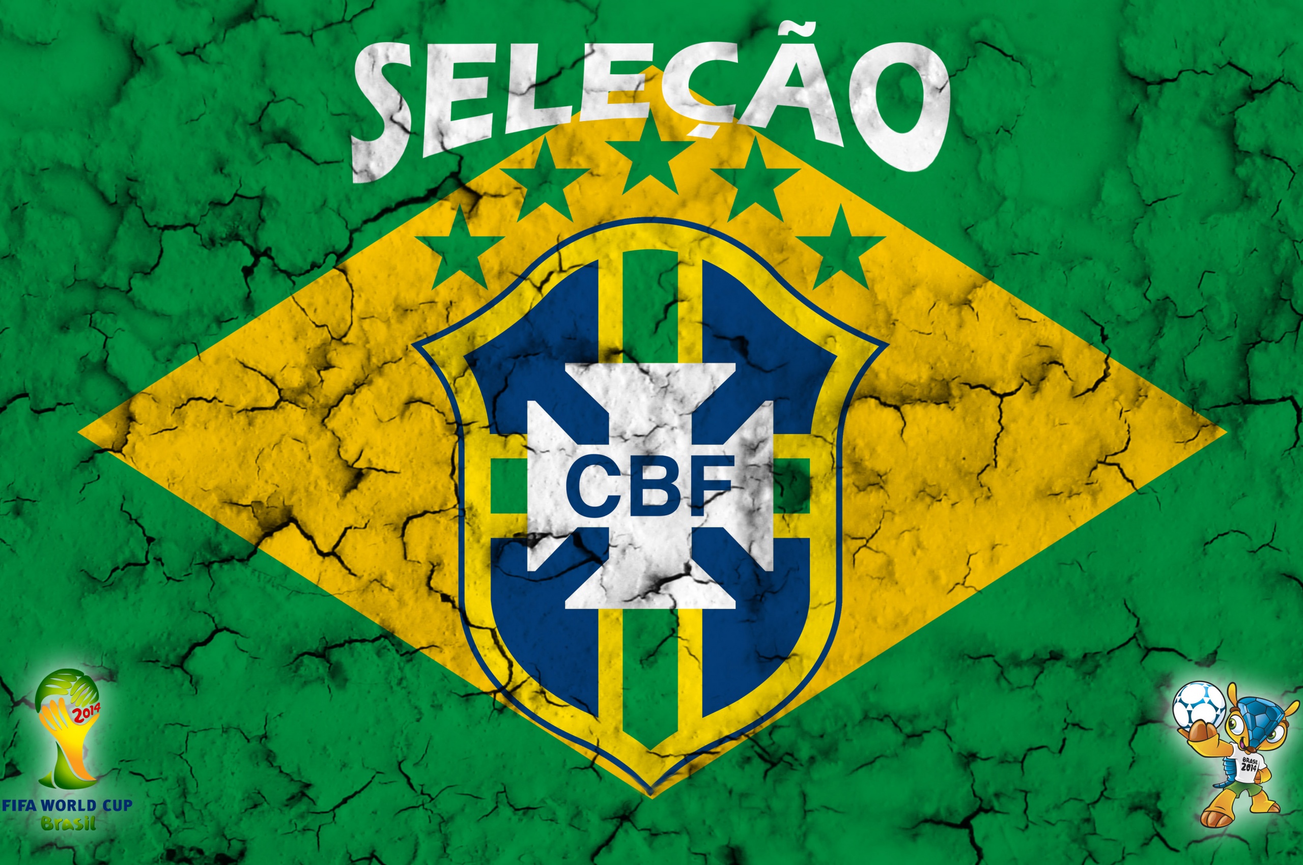 Selecao Brasil Football Crest 2014