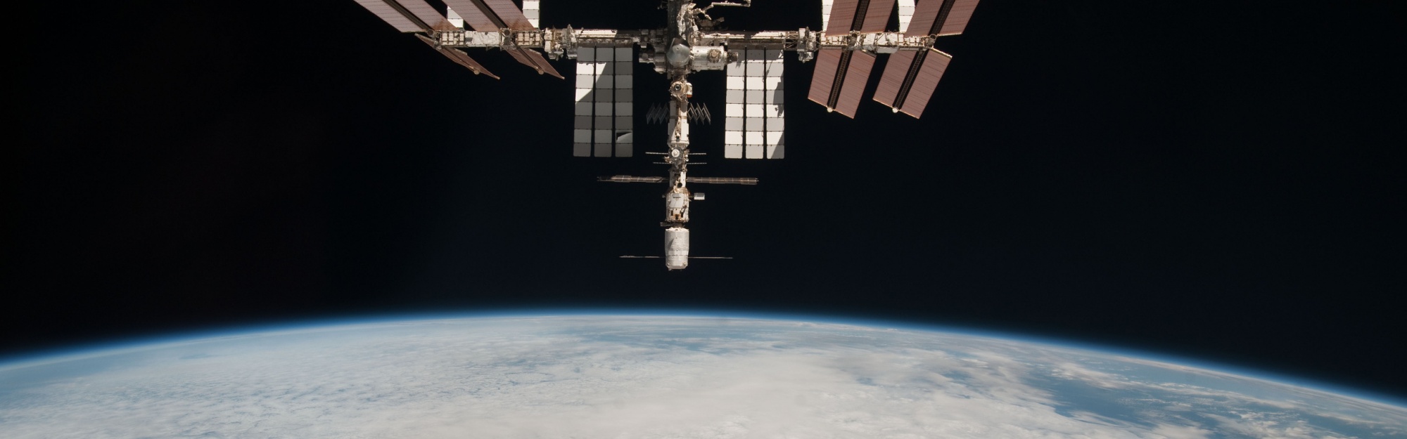 Shuttle Docked With Space Station