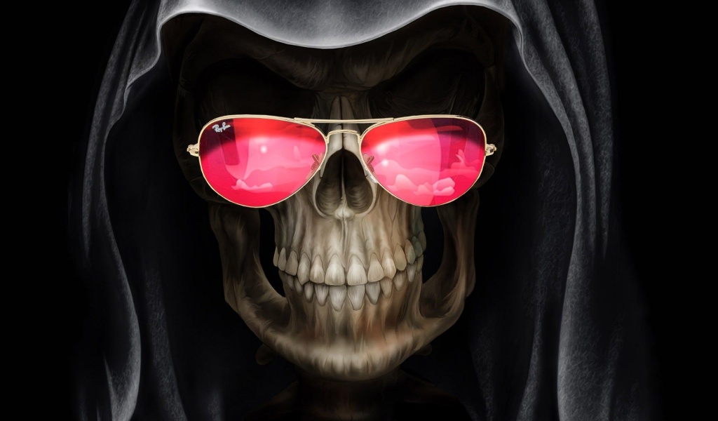 Skulls Eyes Reaper Funny Gothic Sunglasses Smiles