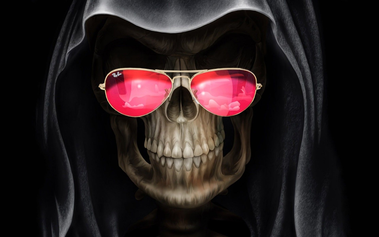 Skulls Eyes Reaper Funny Gothic Sunglasses Smiles