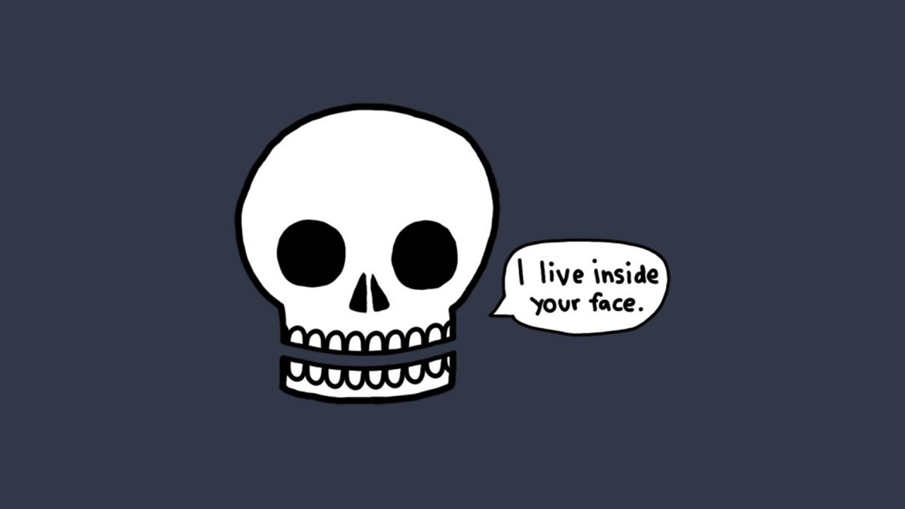 Skulls Humor Funny Creative Digital Art Faces Background