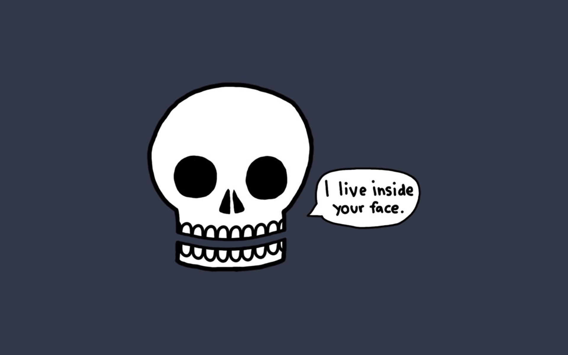 Skulls Humor Funny Creative Digital Art Faces Background