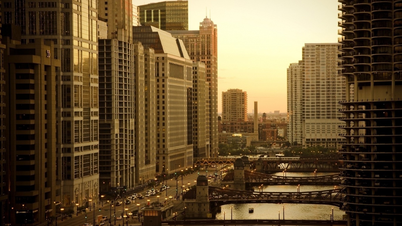 Skyscrapers Buildings Homes America Usa Chicago