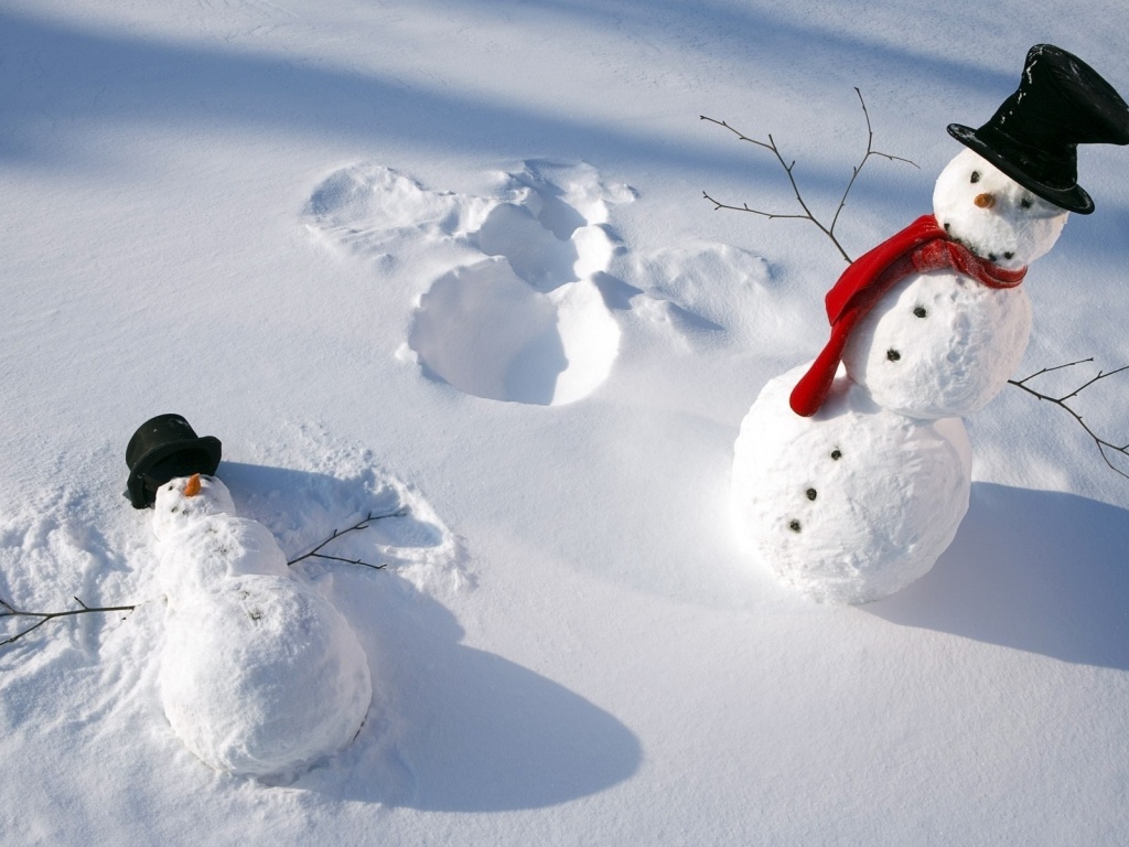 Snowman Winter Snow