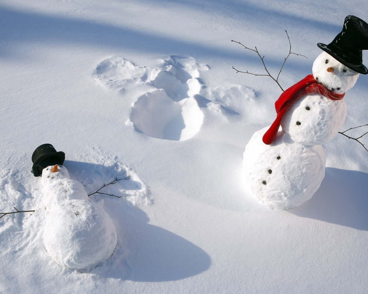 Snowman Winter Snow