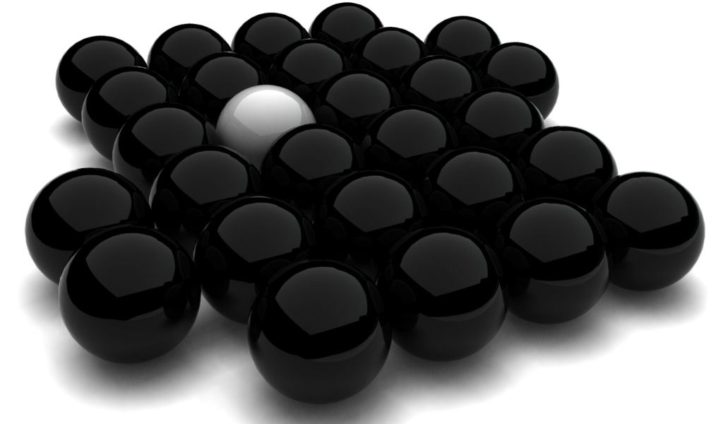 Spheres Black