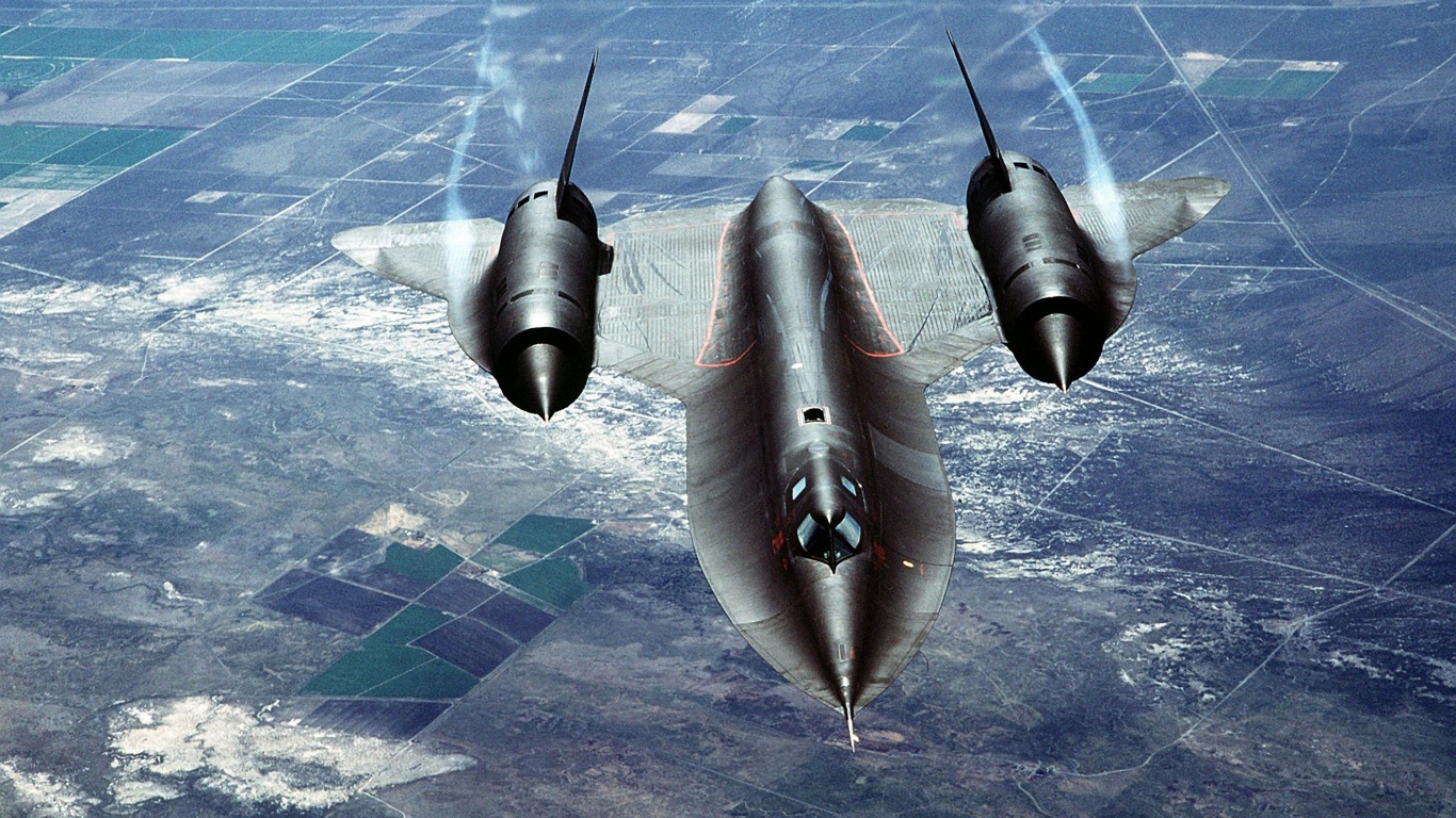 Sr 71 Blackbird Flying Clouds