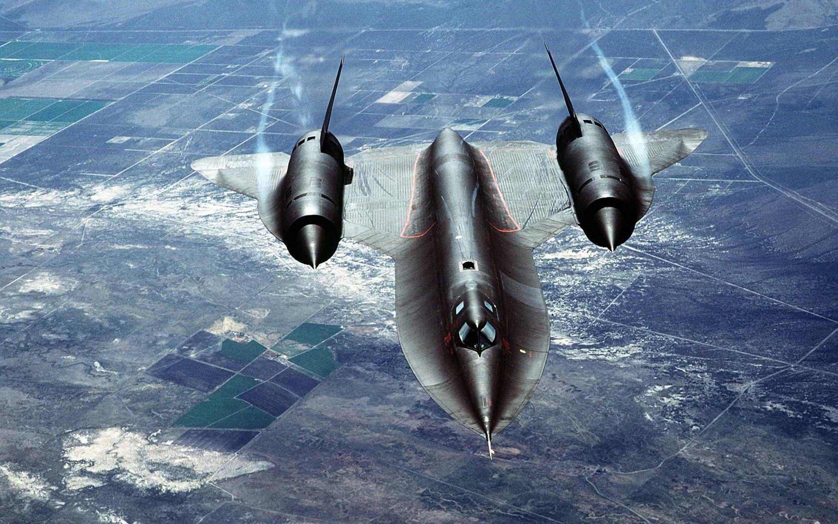 Sr 71 Blackbird Flying Clouds