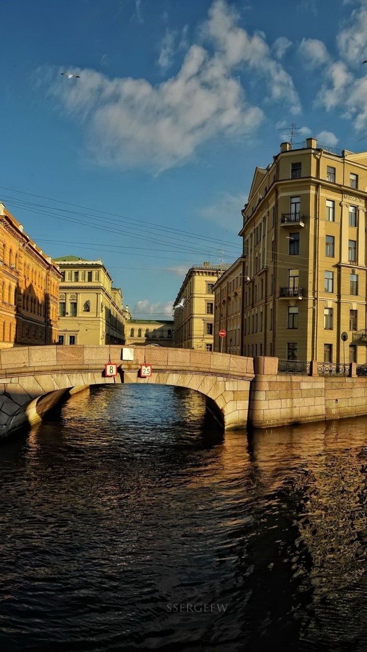 St Petersburg Russia Building River Neva River City Landscape