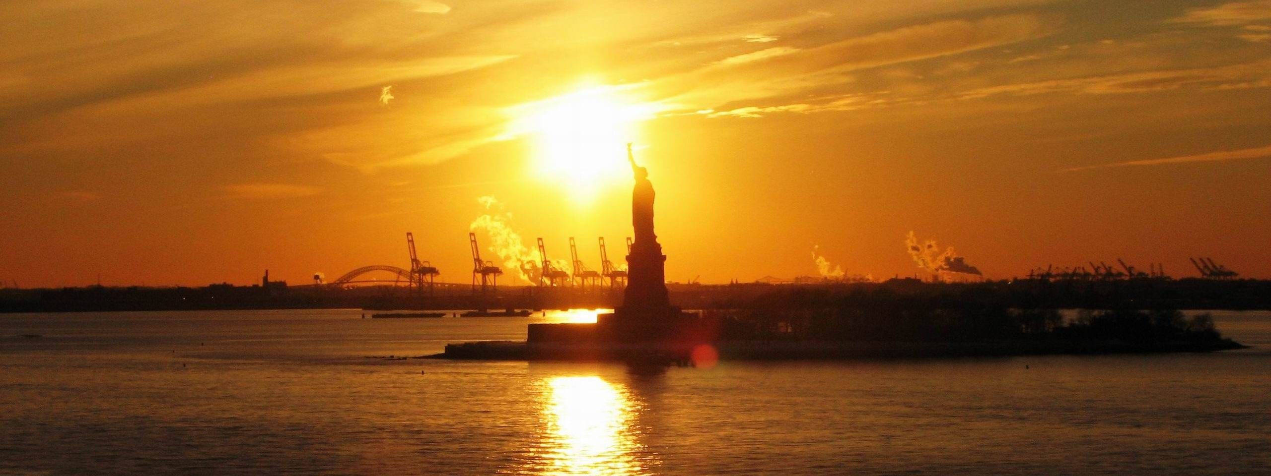 Statue Of Liberty Sunset