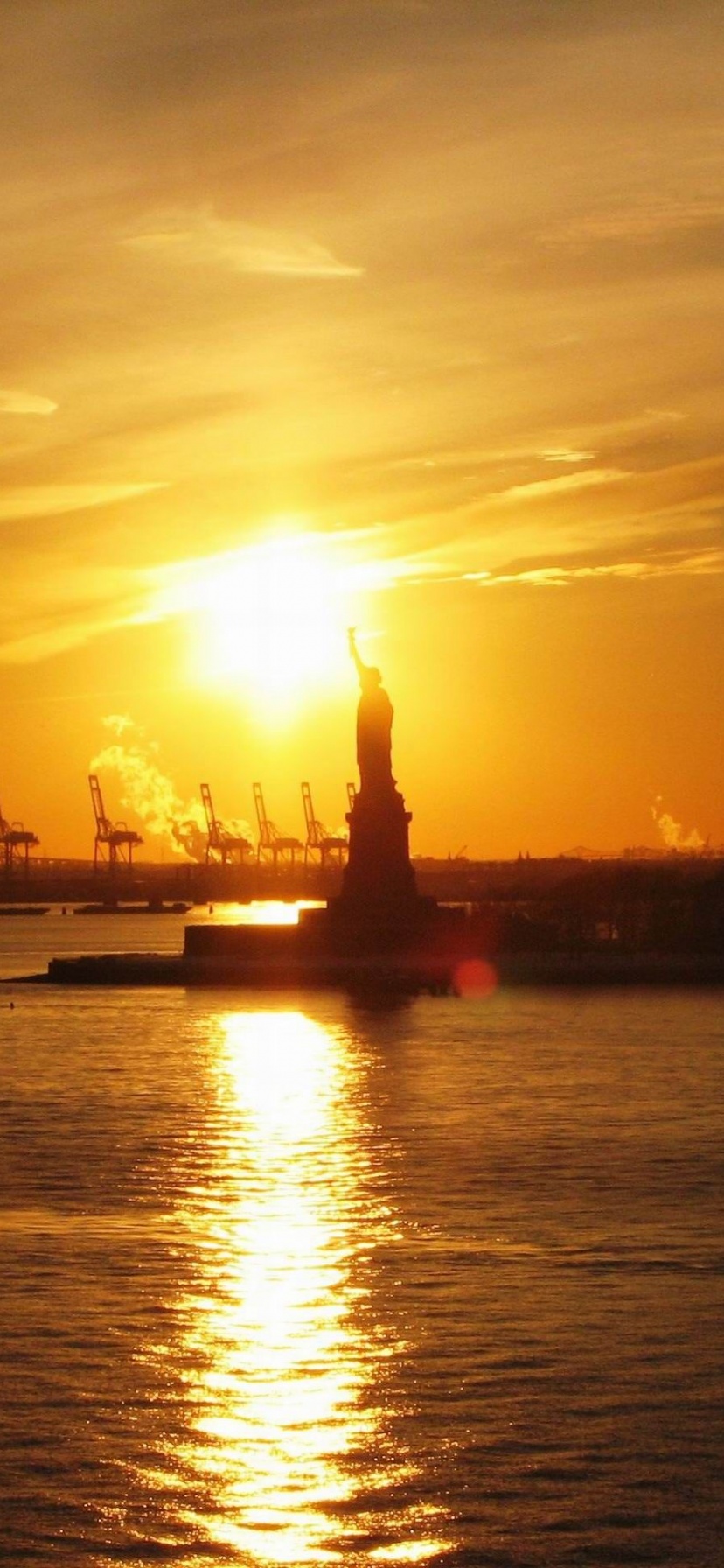 Statue Of Liberty Sunset