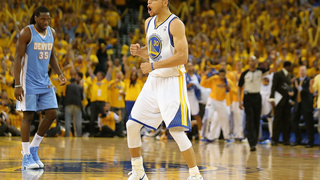 Stephen Curry Celebrates Victory