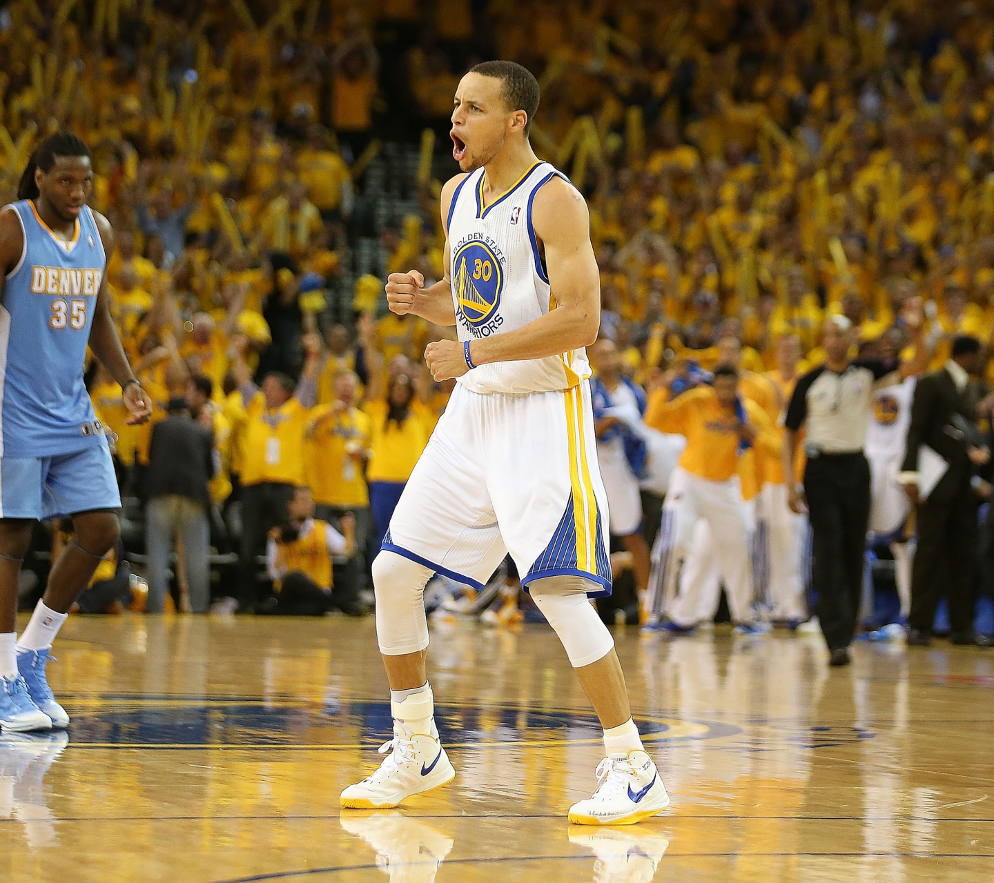 Stephen Curry Celebrates Victory