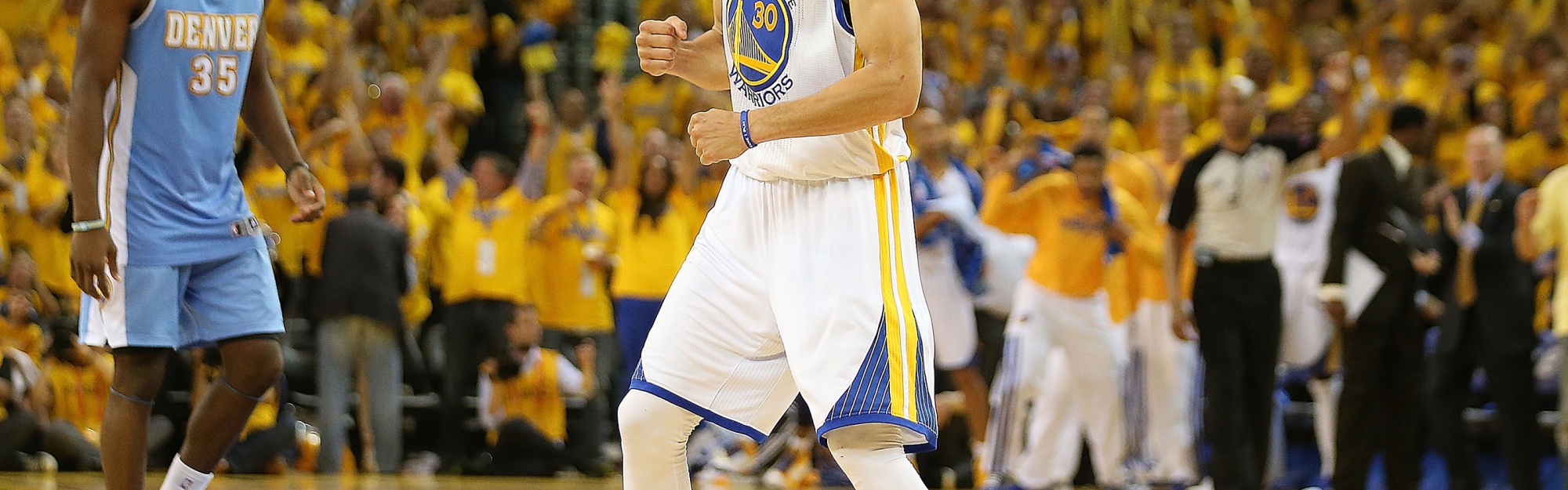 Stephen Curry Celebrates Victory