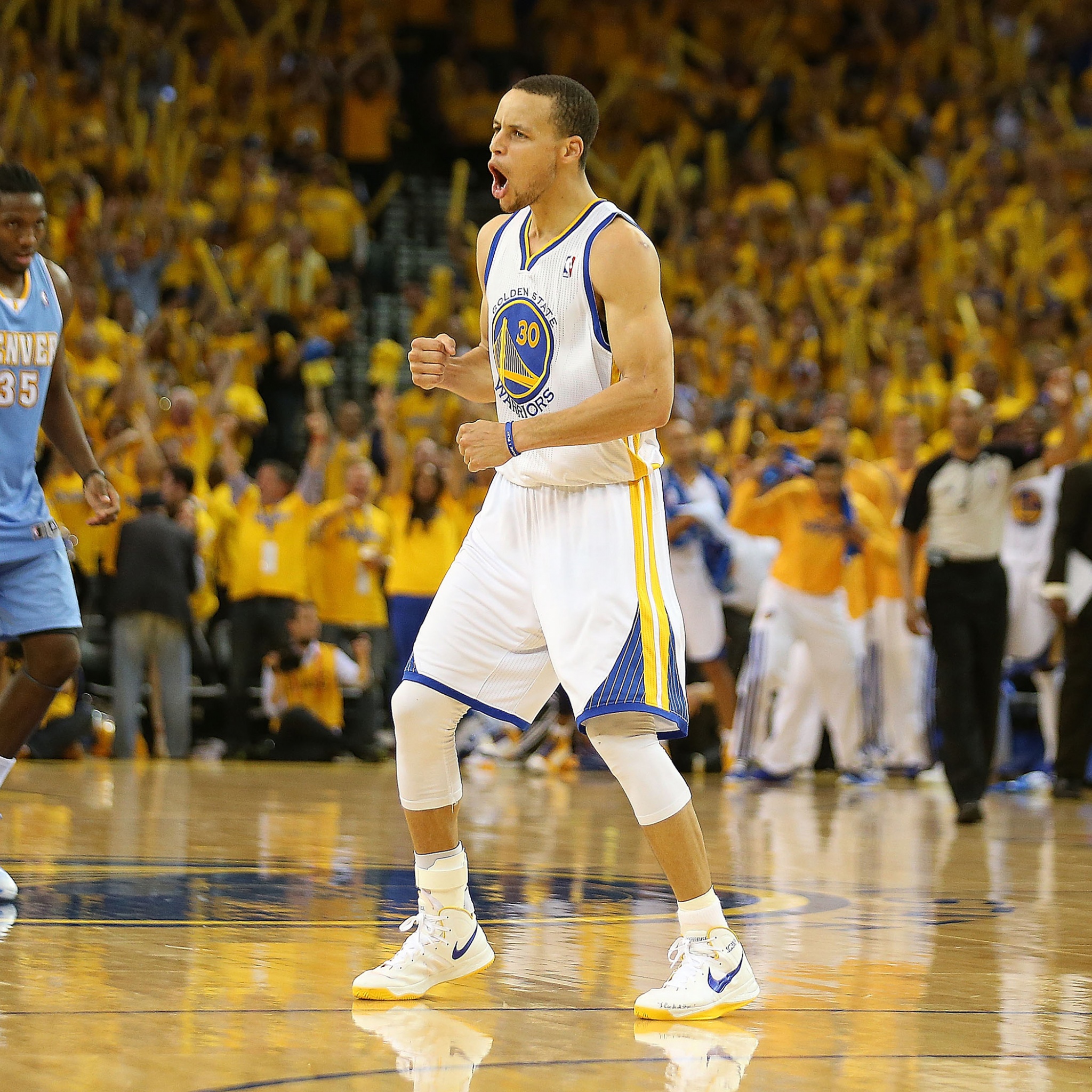 Stephen Curry Celebrates Victory