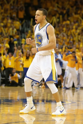 Stephen Curry Celebrates Victory