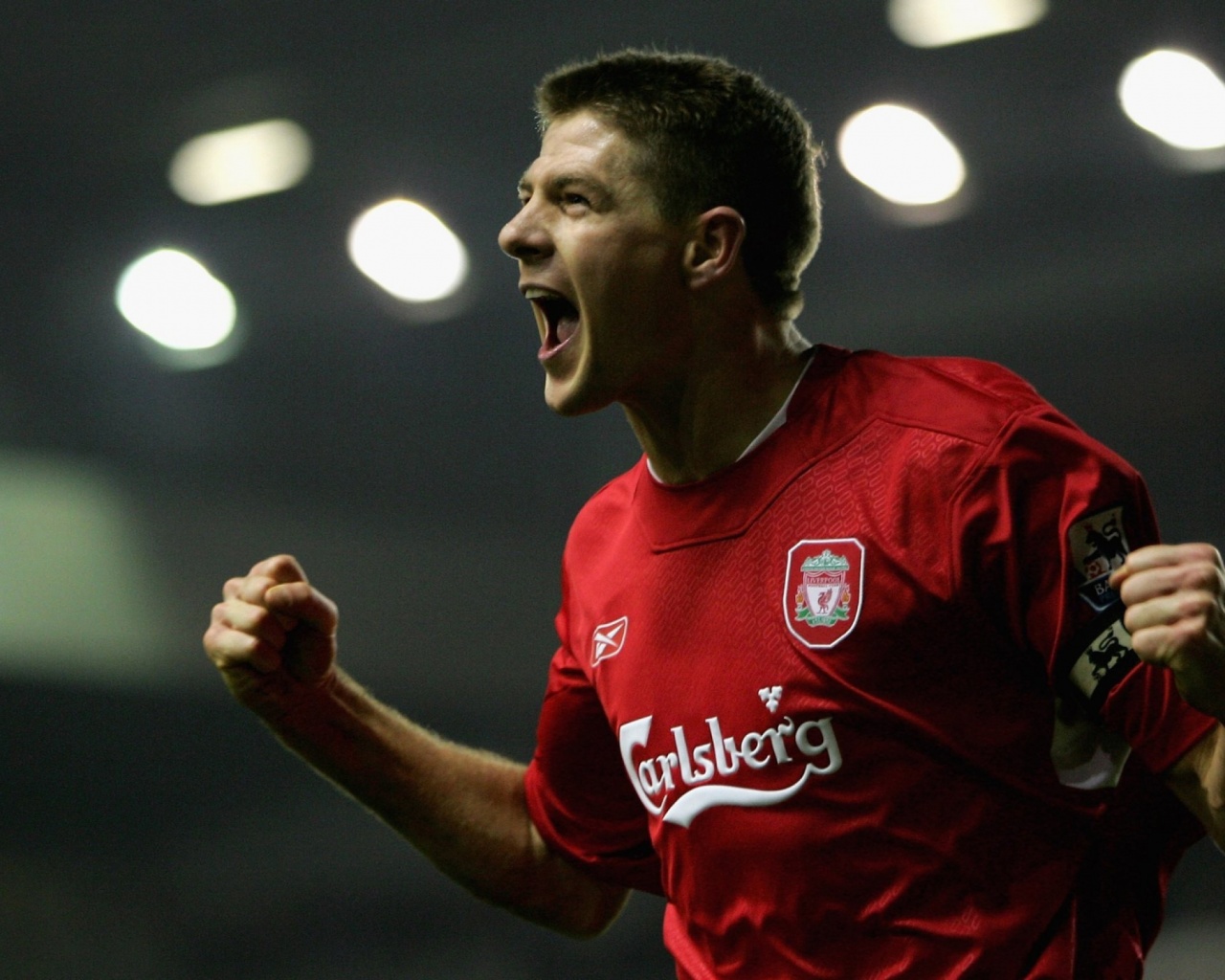 Steven Gerrard Celebrates Victory