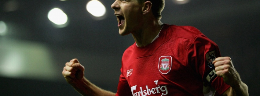 Steven Gerrard Celebrates Victory