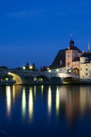 Stone Bridge In Regensburg