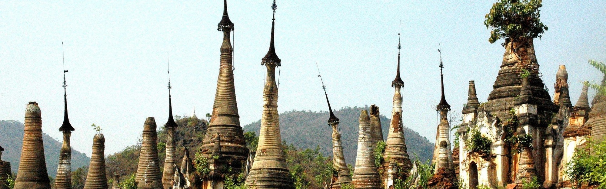 Stupas Indein Inle Lake Burma