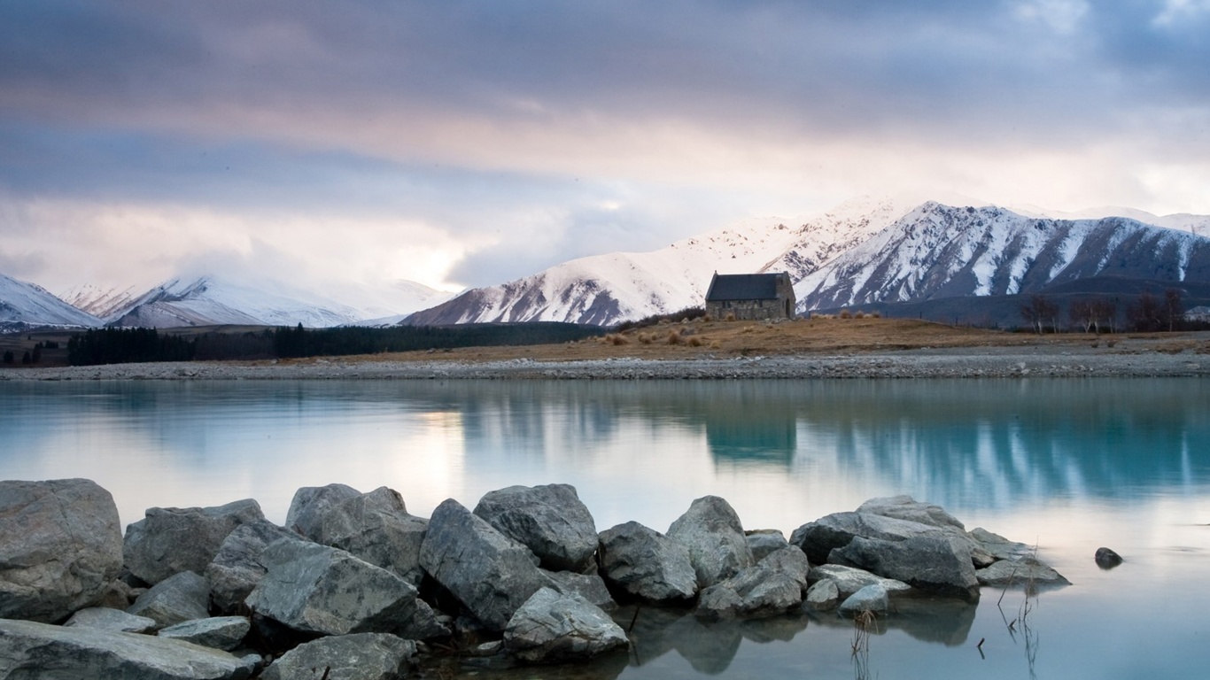 Sunrise Over Cold Lake Tekapo