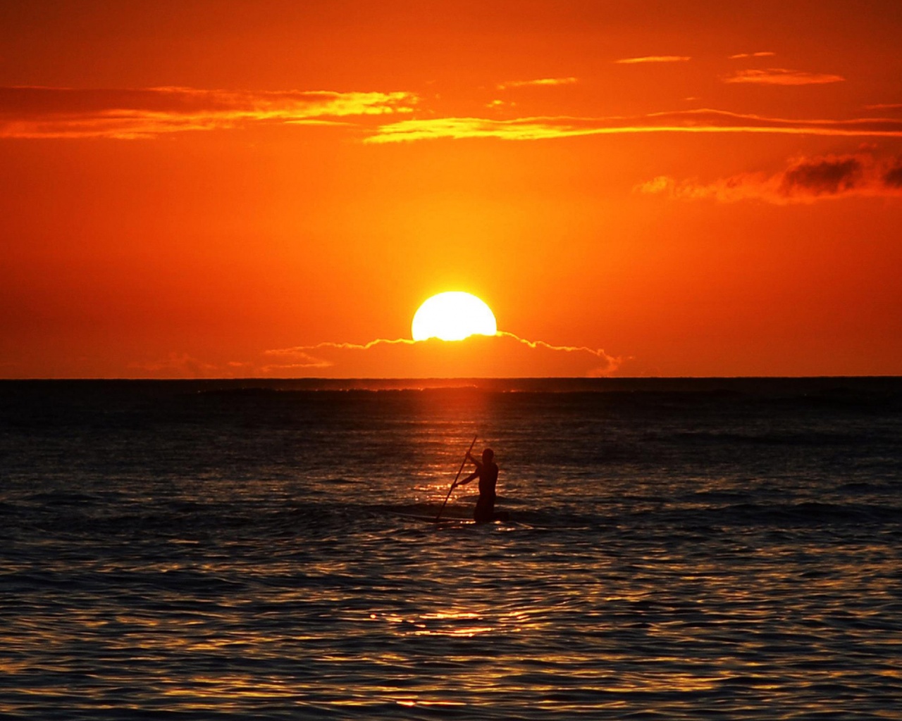 Sunset At Sea