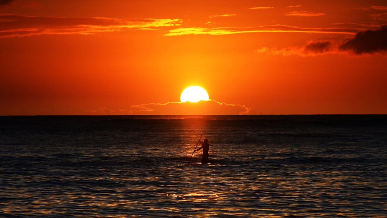 Sunset At Sea