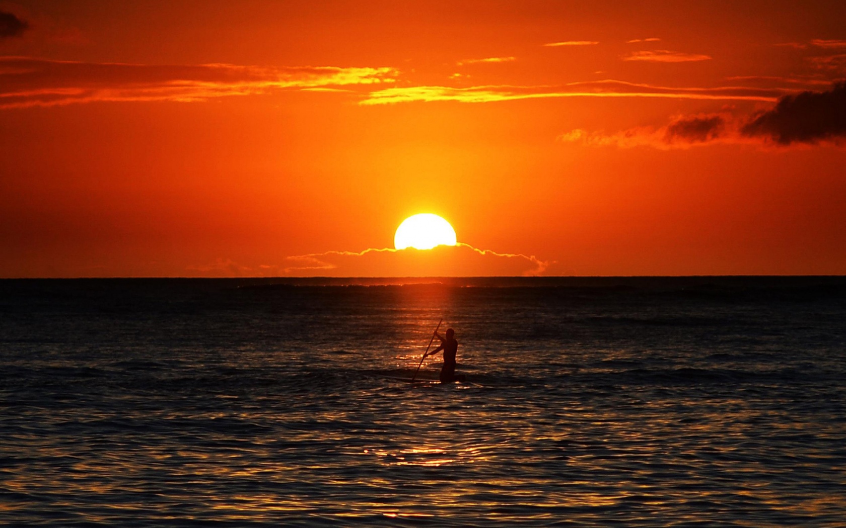 Sunset At Sea