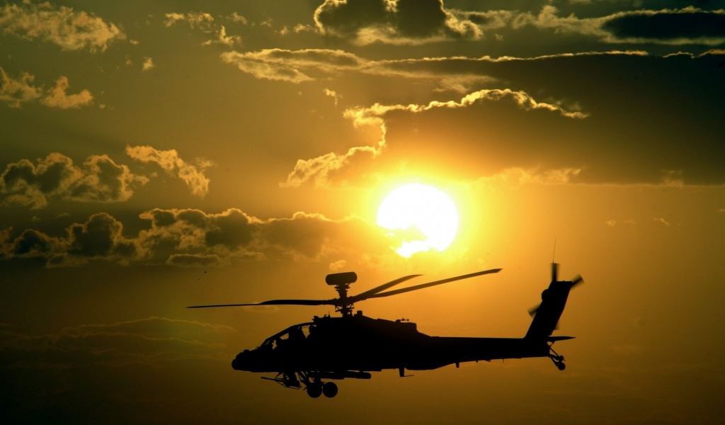 Sunsets Apache Military Helicopters Ah64 Apache