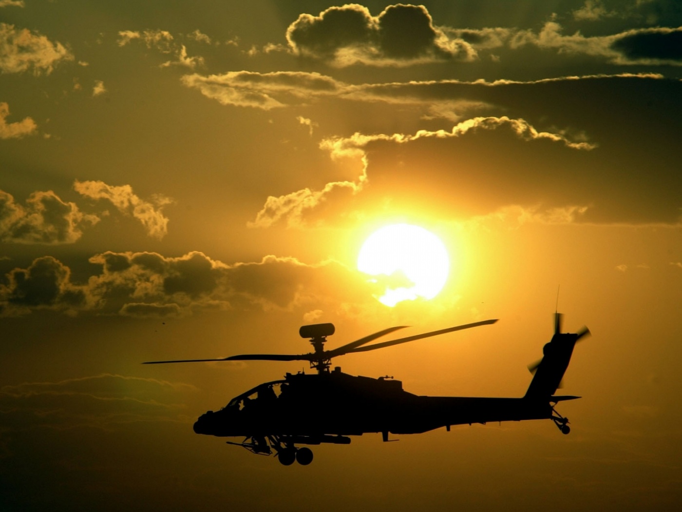 Sunsets Apache Military Helicopters Ah64 Apache