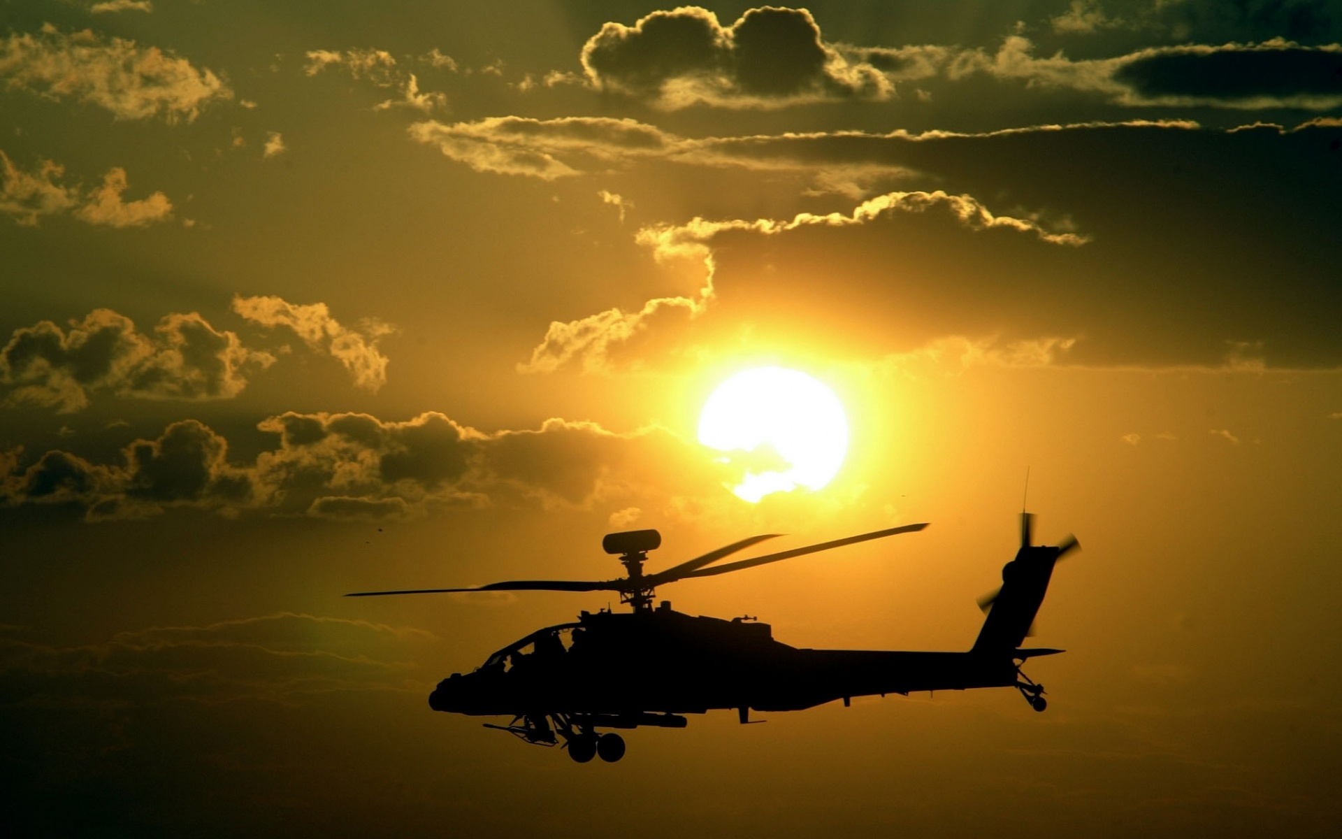 Sunsets Apache Military Helicopters Ah64 Apache