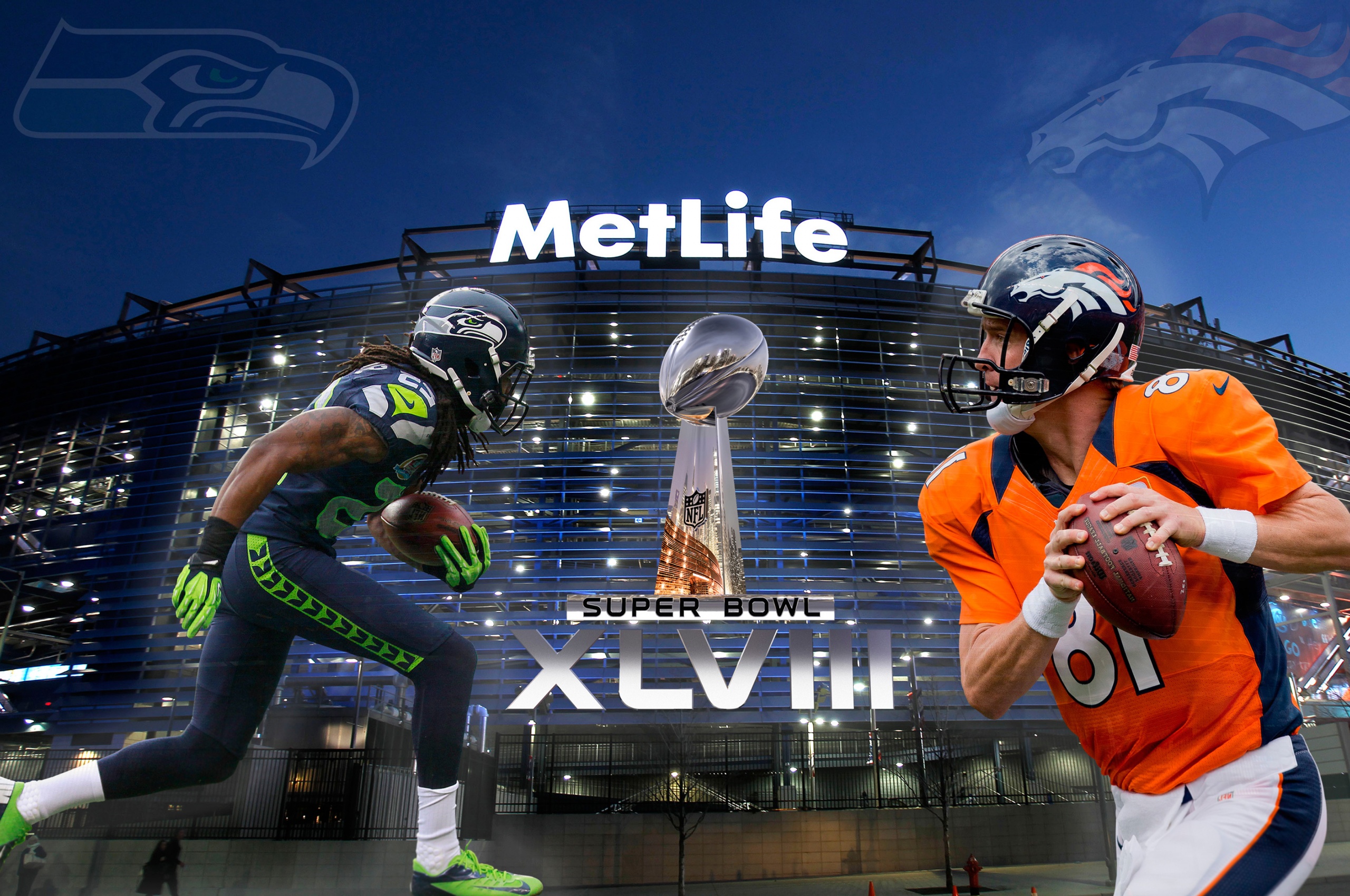 Super Bowl 2014 - Sherman Vs Manning