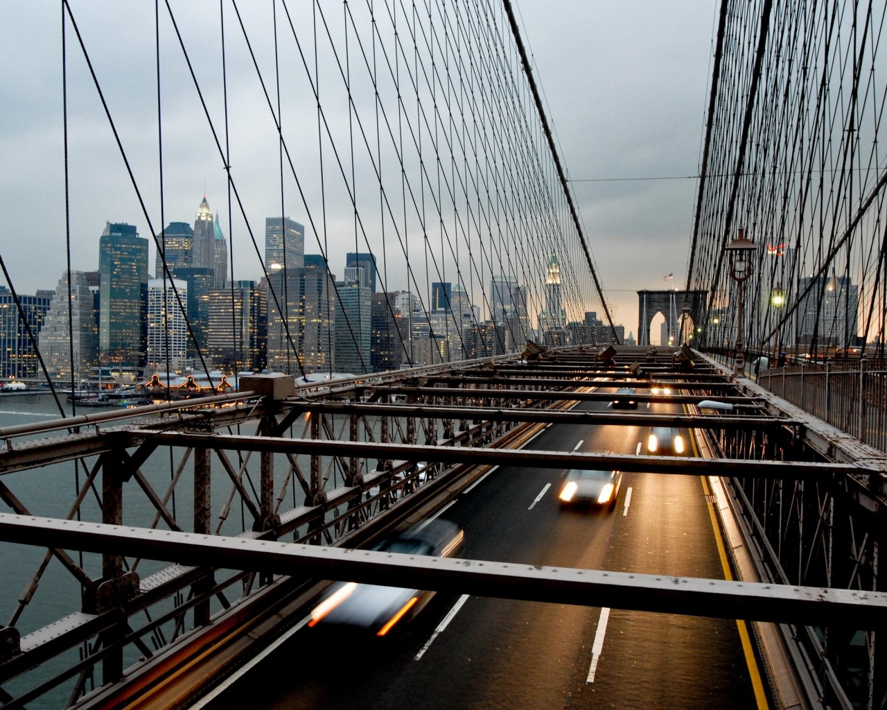 Suspension Bridge New York Nyc Usa