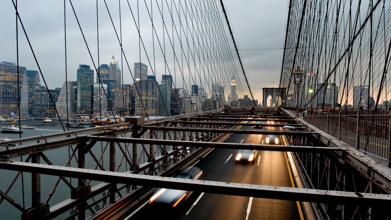 Suspension Bridge New York Nyc Usa