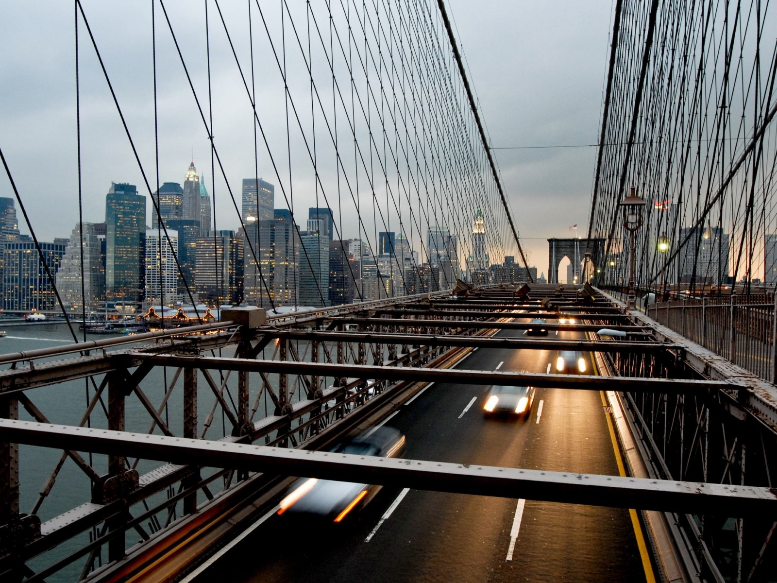 Suspension Bridge New York Nyc Usa